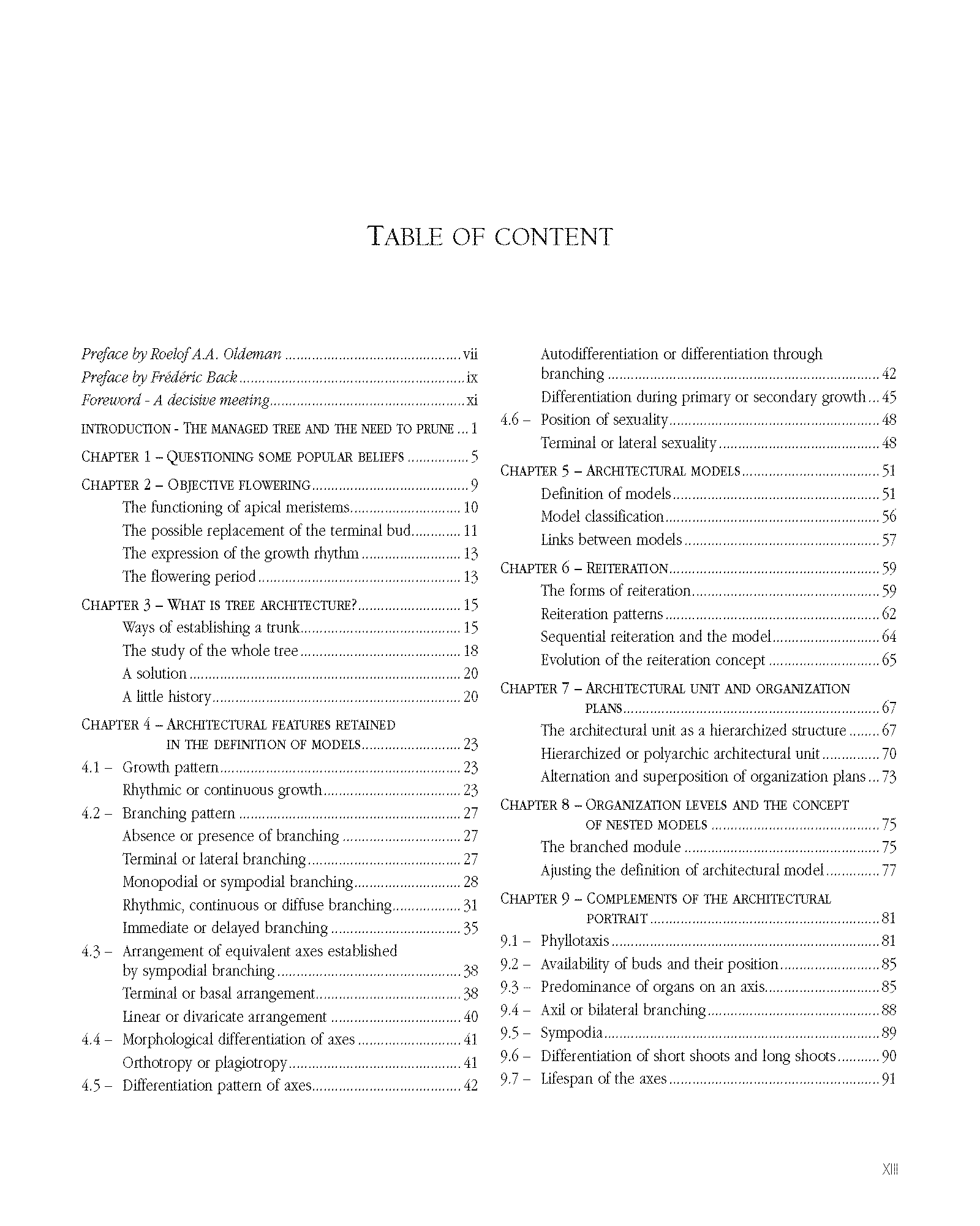 The architecture of trees in temperate regions The architecture of trees in temperate regions