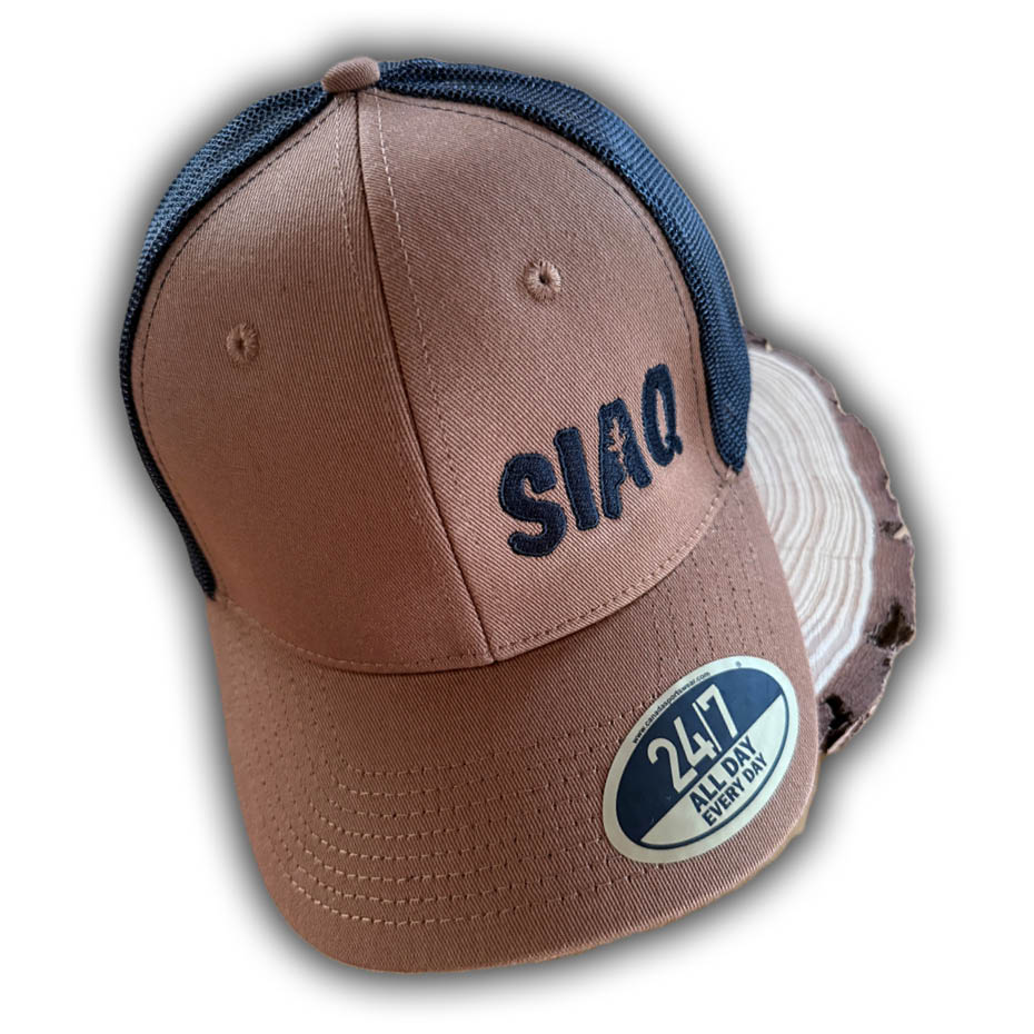 Casquette caramel-noir