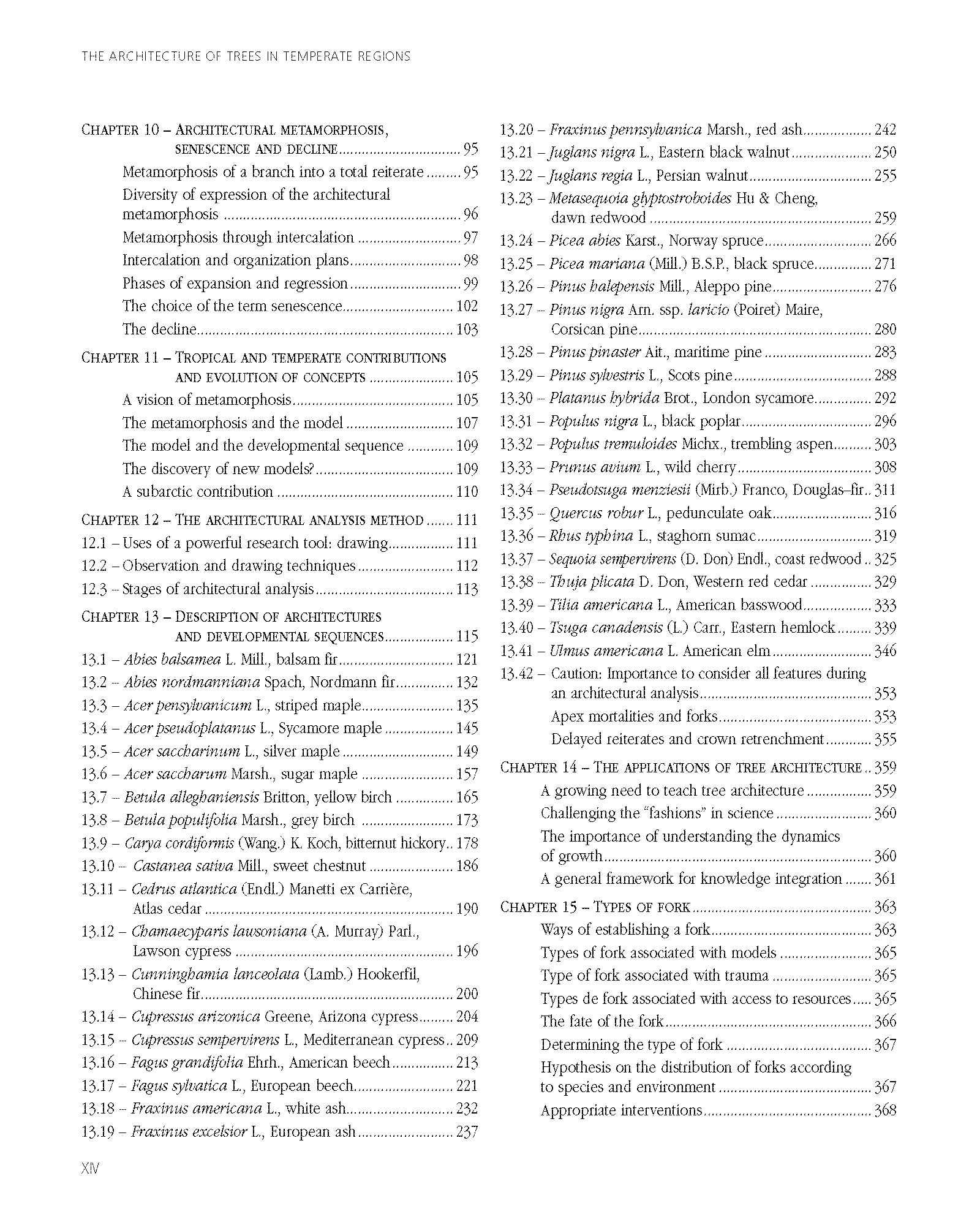 The architecture of trees in temperate regions The architecture of trees in temperate regions